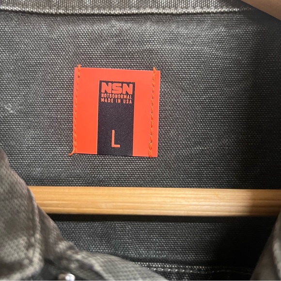 New Mens NotSoNormal Classic Denim Jacket in Olive - Picture 5 of 6